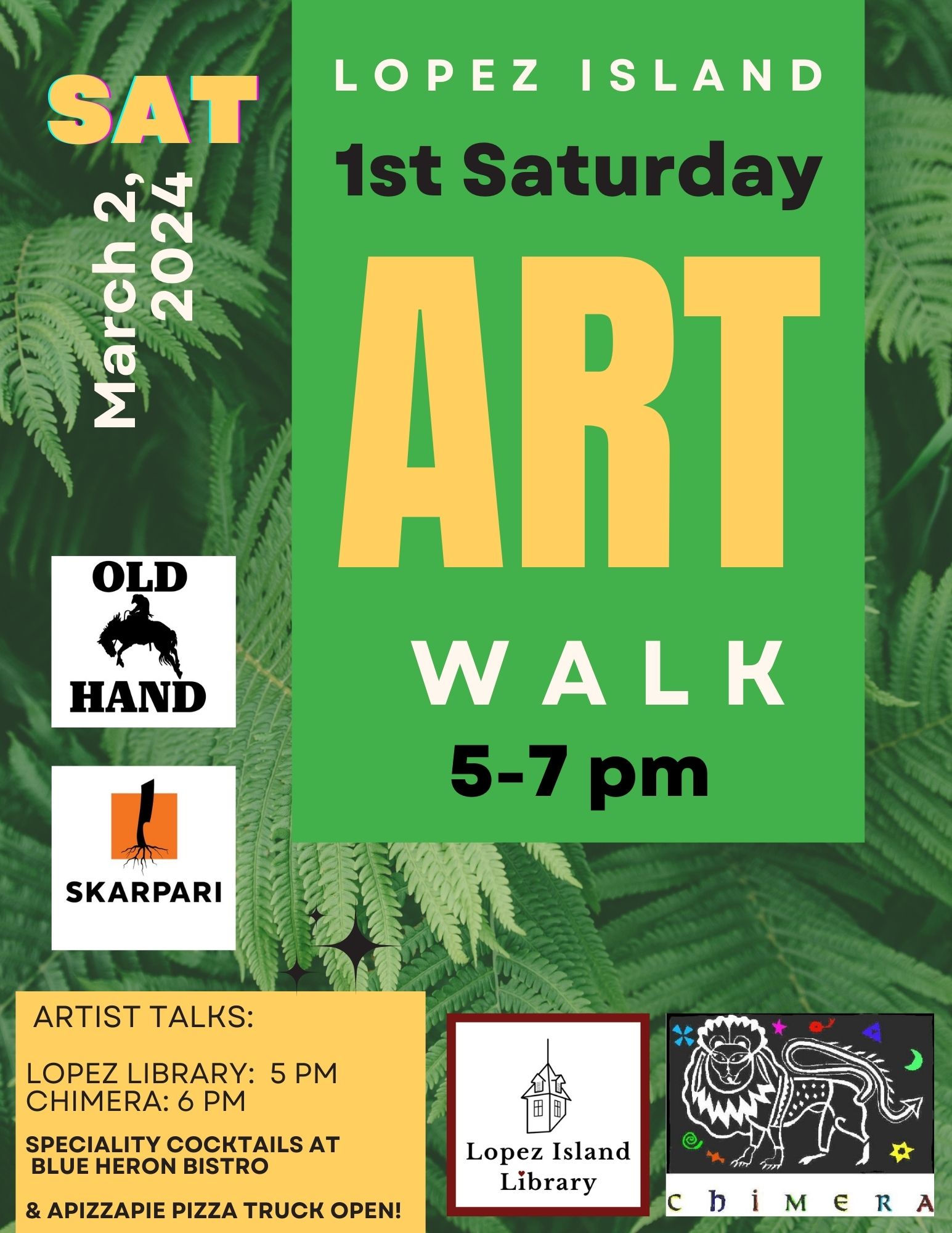 First Saturday Art Walk March 2 Lopez Island Library