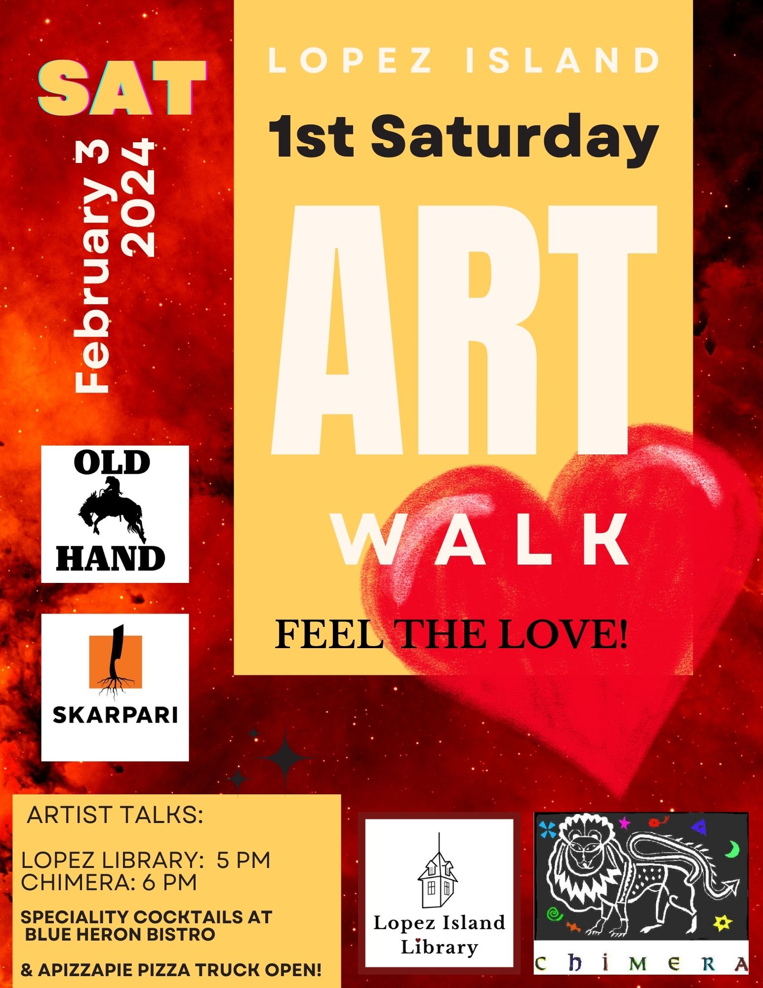 First Saturday Art Walk Feb 3 5 7 pm Lopez Island Library